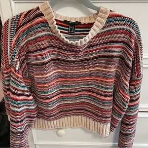 Forever 21 Multi Colored Cropped Sweater